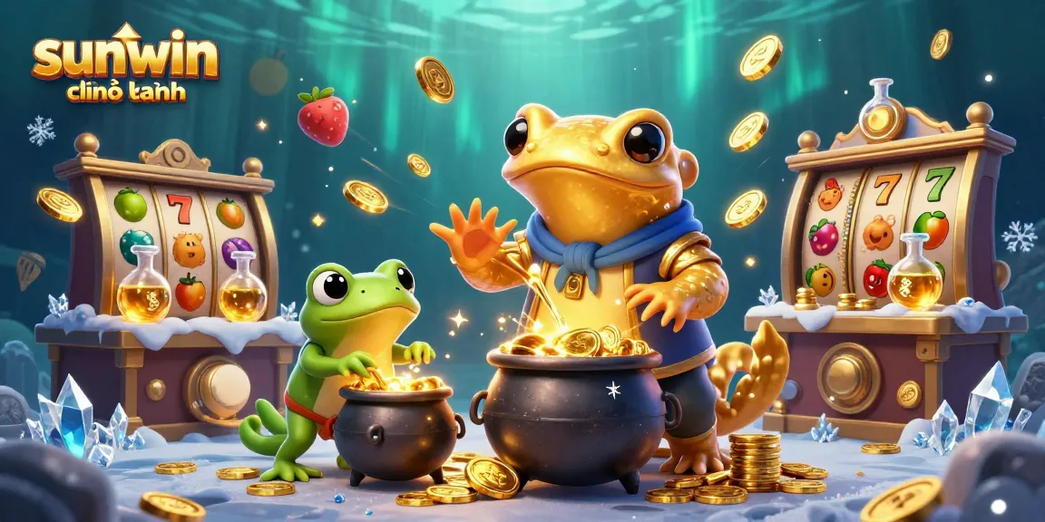 Engage in thrilling gameplay at sunwin chính hãng with a vibrant scene of 3D casino characters and elements.