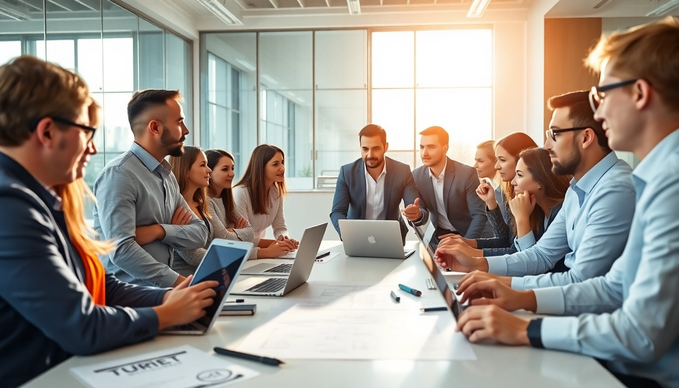 Headhunter Ingenieure beraten Fachkräfte in einem modernen Büro.