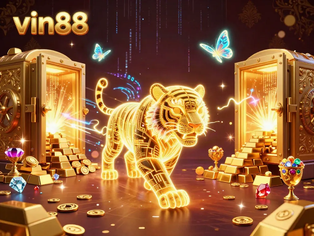 Experience thrilling gameplay at vin88, where golden treasures and vibrant lights energize your casino adventure.