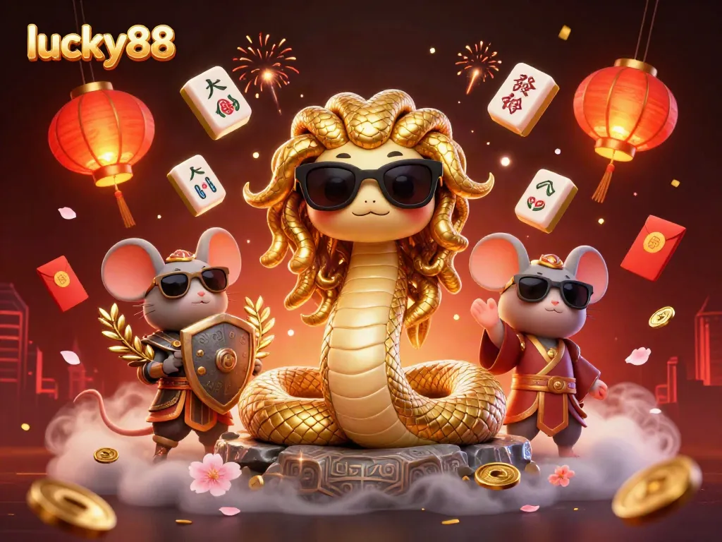 Experience the thrill of lucky88 with captivating casino elements and charming characters.