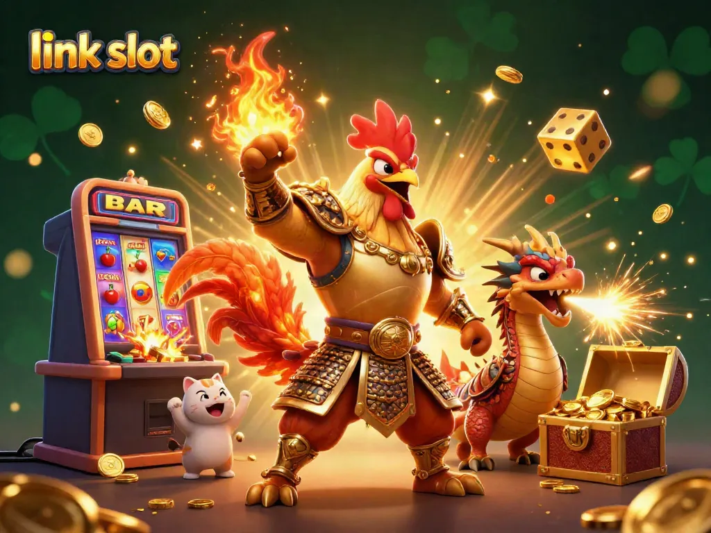Experience the excitement of link slot with dynamic characters and engaging casino elements.