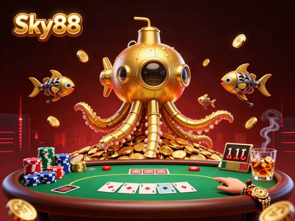 Experience the thrilling gameplay of Sky88 with dynamic poker elements and stunning visuals.