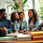 Engaging conversation on mental health awareness in a supportive environment.