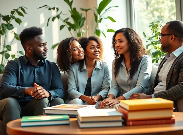 Engaging conversation on mental health awareness in a supportive environment.